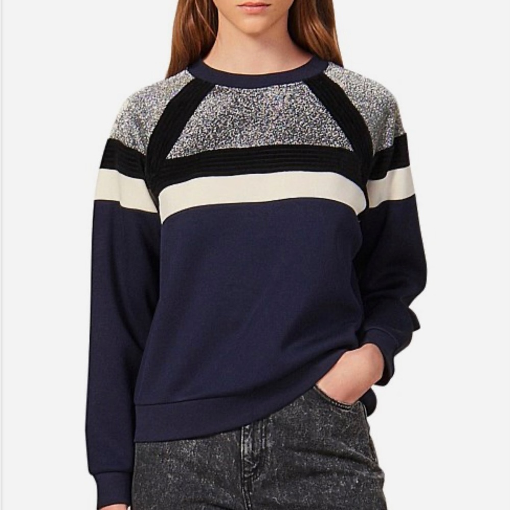 Sandro Navy and Black Sweatshirt